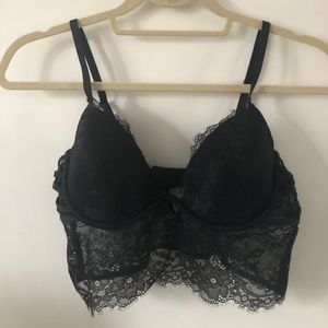 Black lace bra